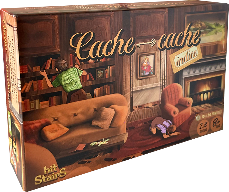 Boîte devant jeu Cache-cache Indice